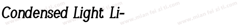 Condensed Light Li字体转换
